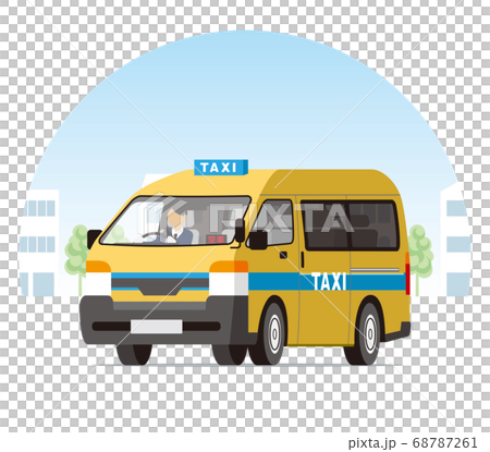 一箱式出租車在城鎮運行，業務運營，調度，空車 68787261