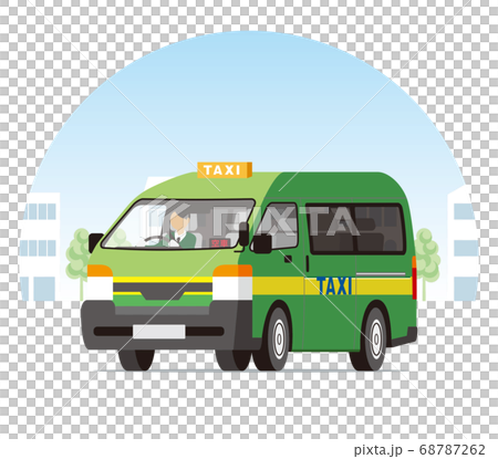 一箱式出租車在城鎮運行，業務運營，調度，空車 68787262