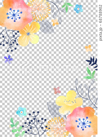 北欧風_水彩ボタニカルフレーム 68788902