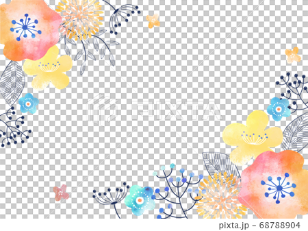 北欧風_水彩ボタニカルフレーム 68788904