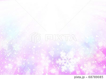 ピンク色の放射線と雪 ピンク色の放射線と雪 68789085