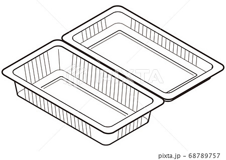 持ち帰り食品のフードパックのイラスト素材