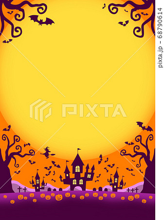 ハッピーハロウィン 背景イラスト(1-2) イエロー ライトオレンジ バイオレット ハッピーハロウィン 背景イラスト(1-2) イエロー ライトオレンジ バイオレット 68790614
