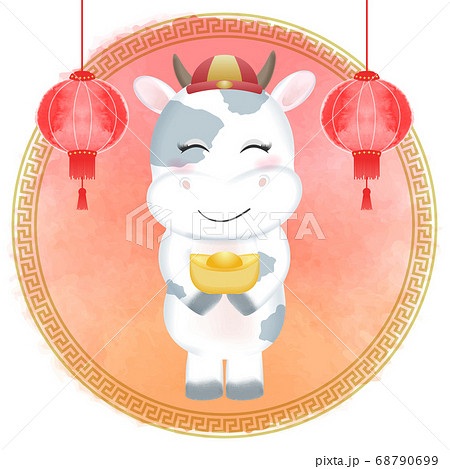 Chinese new year festival celebration, Cow zodiac year sign Chinese new year festival celebration, Cow zodiac year sign 68790699
