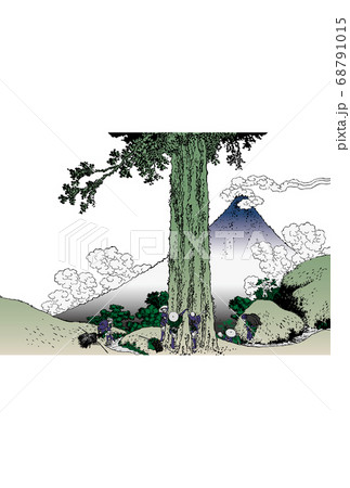 年賀状 葛飾北斎 甲州三島越 縦 富士中 白バック 年賀状 葛飾北斎 甲州三島越 縦 富士中 白バック 68791015