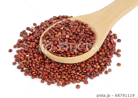 red quinoa seeds in wooden spoon isolated on white background with clipping path and full depth of field red quinoa seeds in wooden spoon isolated on white background with clipping path and full depth of field 68791119