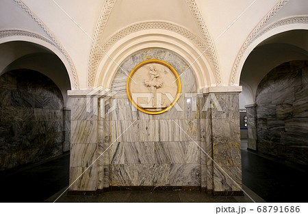 Metro station Oktyabrskaya (Koltsevaya Line) in Moscow, Russia. It was opened on 1 January 1950 Metro station Oktyabrskaya (Koltsevaya Line) in Moscow, Russia. It was opened on 1 January 1950 68791686