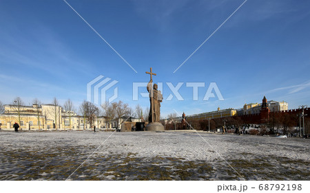 Monument to Holy Prince Vladimir the Great on Borovitskaya Square in Moscow near the Kremlin, Russia.  The opening ceremony took place on November 4, 2016 68792198
