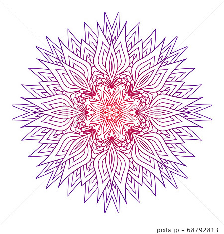 Round mandala with boho pattern. Vector element Round mandala with boho pattern. Vector element 68792813