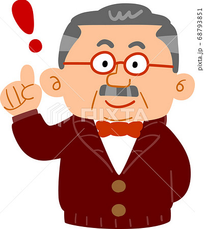 思いつく富裕層のシニア男性の上半身 68793851