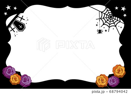 可愛いハロウィンフレームのイラスト素材