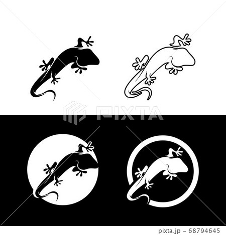Lizard Chameleon Gecko Silhouetteのイラスト素材