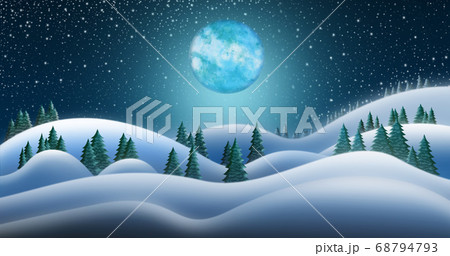 Christmas Night and the Snow Fields of North Pole 68794793