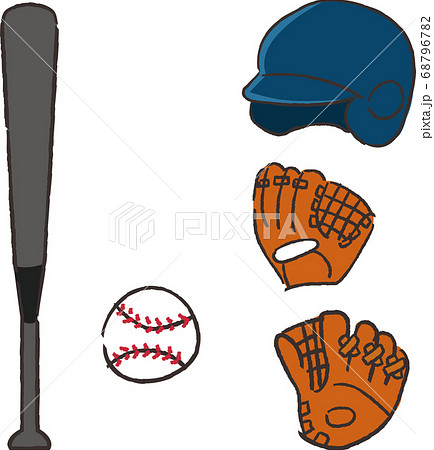 少年野球　モチーフイメージイラストセット 68796782