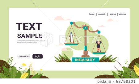 arab businessman and businesswoman on scales business corporate inequality concept arab businessman and businesswoman on scales business corporate inequality concept 68798301