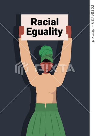 african american woman activist holding stop racism poster racial equality social justice stop discrimination african american woman activist holding stop racism poster racial equality social justice stop discrimination 68798302