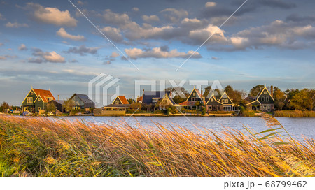 Traditional village scene holland 68799462