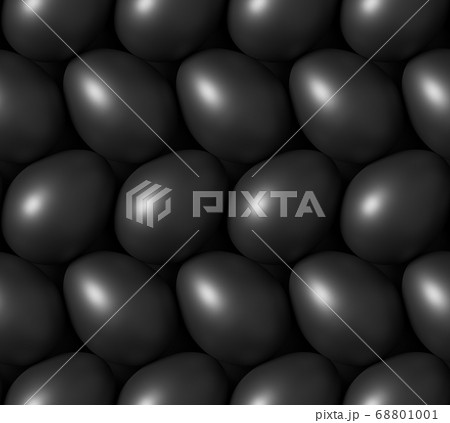 Black chicken eggs with shadow on black seamless 68801001