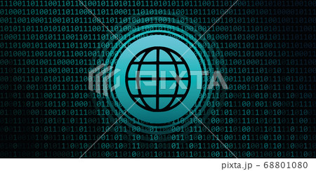 wifi digital banner with binary code background 68801080