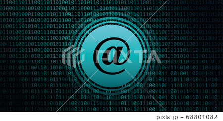 digital post mail with binary code background 68801082