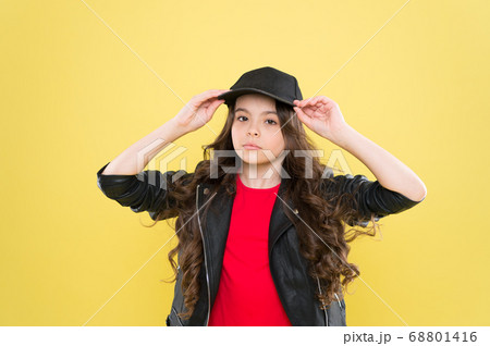 Hipster style. Modern fashion style. Happy kid in 68801416