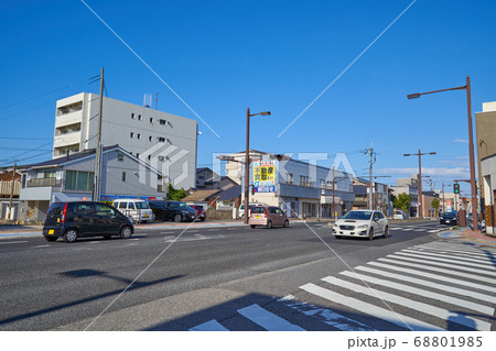 島根県松江市幸町(さいわいまち)交差点(国道9号線)付近を北東方面に向かって見る 68801985