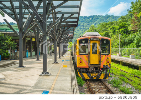 Train at Neiwan railway in Hsinchu, Taiwan. the 68803809