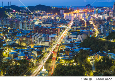 Cityscape of keelung city and harbor in taiwan 68803822