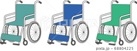 色違いの車いすのイラスト 68804225