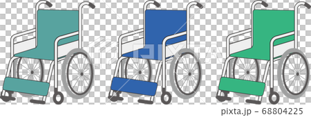 色違いの車いすのイラスト 68804225