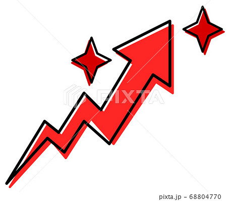 上向き矢印のイラストのイラスト素材
