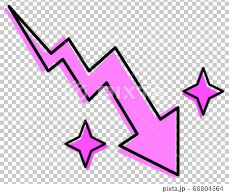 下向き矢印のイラストのイラスト素材