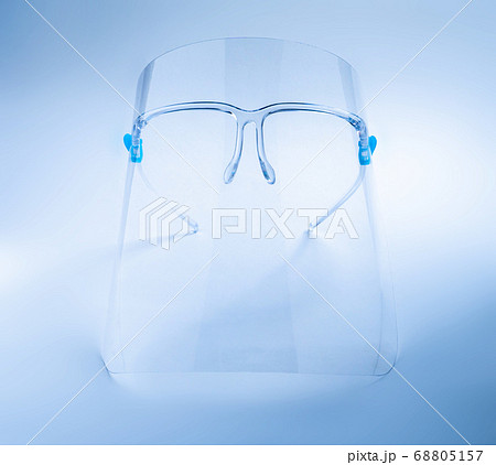 Face shield isolated on a white background. 68805157
