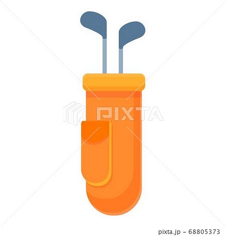 Golf stick bag icon, cartoon style Golf stick bag icon, cartoon style 68805373
