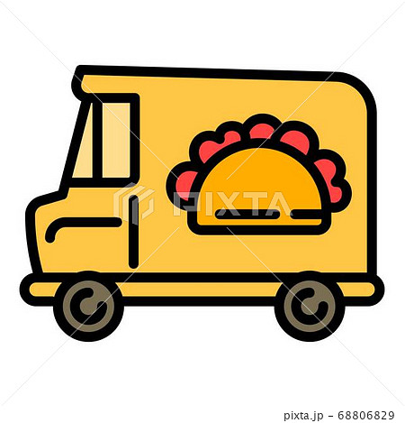 Sandwich street truck icon, outline style Sandwich street truck icon, outline style 68806829