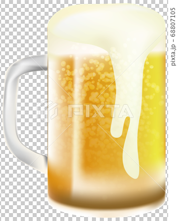 リアルなビールのイラストのイラスト素材