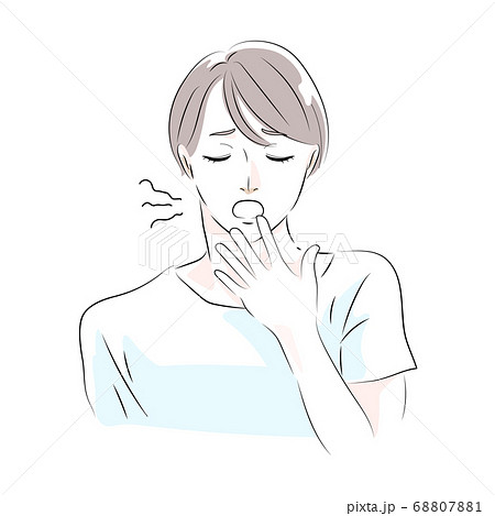 あくびをする女性のイラスト素材 6071