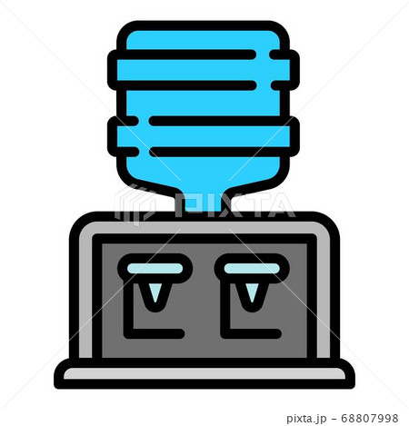 Big water cooler icon, outline style 68807998