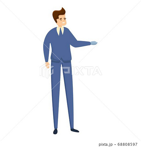 Businessman with prosthesis icon, cartoon style Businessman with prosthesis icon, cartoon style 68808597