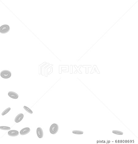 European Union Euro coins falling. Scattered black 68808695