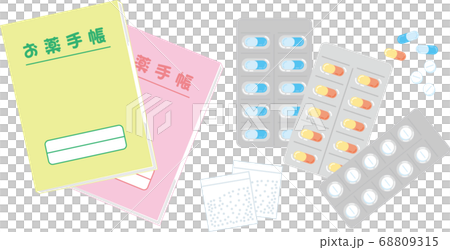 薬とお薬手帳 68809315