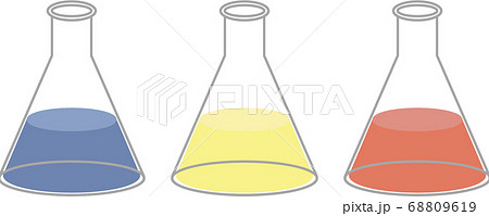 三角フラスコのイラスト素材