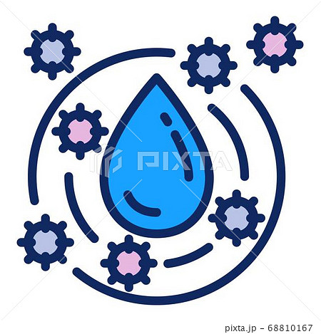 Water filter antibacterial icon, outline style 68810167