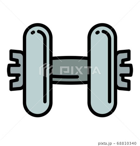 Gym dumbbell icon, outline style Gym dumbbell icon, outline style 68810340