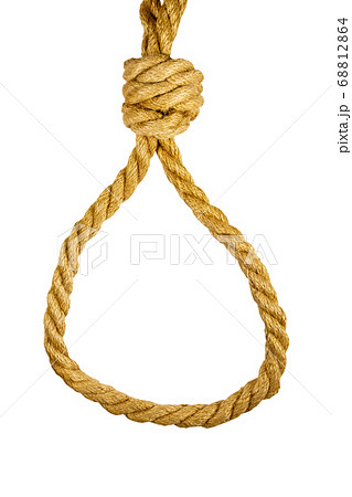 Deadly loop of rope isolated on white background. 68812864