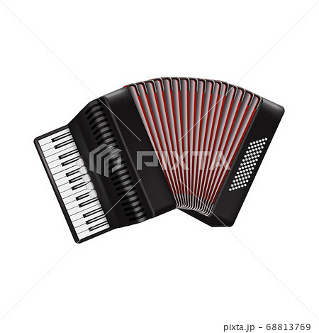Realistic 3d Detailed Bayan Accordion With のイラスト素材