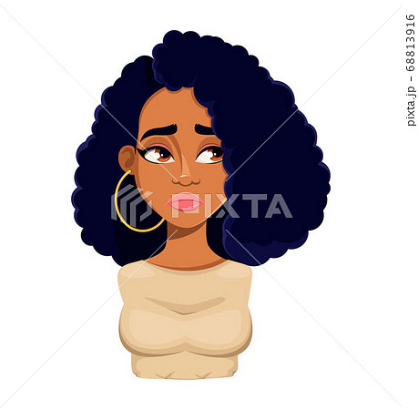 Emotion of beautiful African American woman 68813916