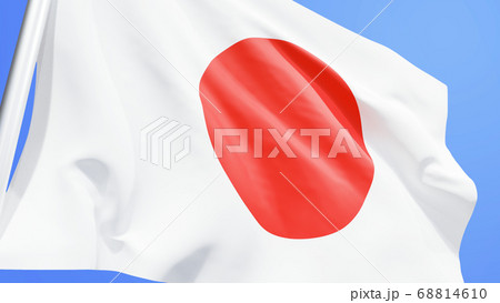 空を背景にした日本の国旗 68814610
