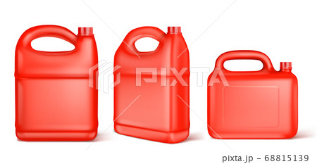Red plastic canister for liquid fuel or motor oil Red plastic canister for liquid fuel or motor oil 68815139