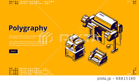 Vector banner of polygraphy business Vector banner of polygraphy business 68815160